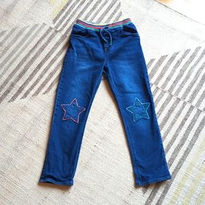 Mini Biden boys pull on jeans with applique stars, NWOT